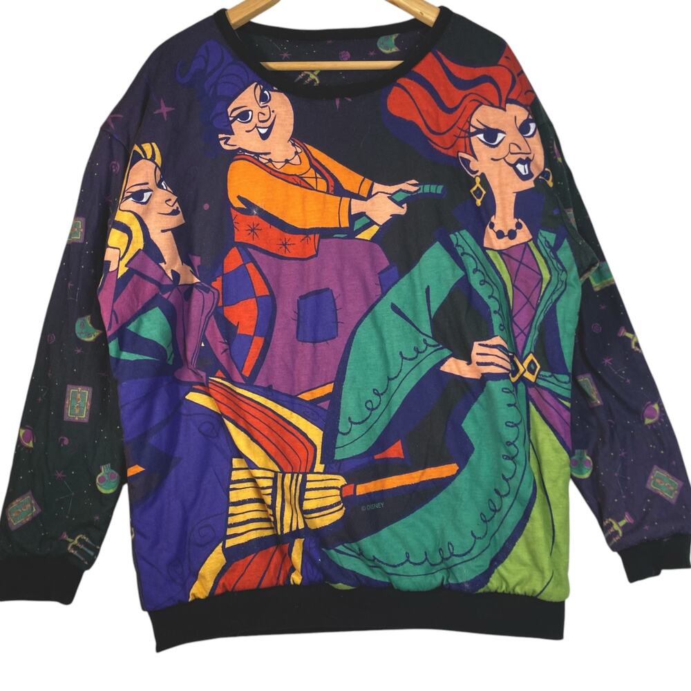 Disney Hocus Pocus Binx Reversible Sweatshirt L/XL Whimsigoth Novelty Kidcore - Picture 2 of 9